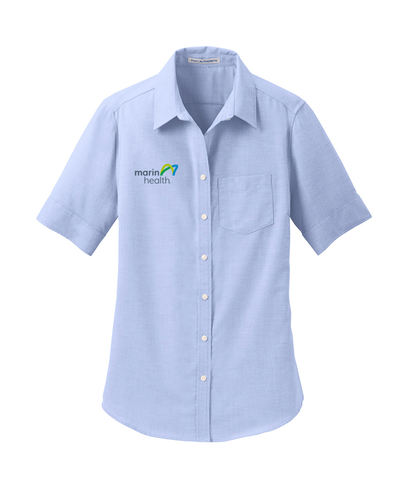 Port Authority Ladies Short Sleeve SuperPro Oxford Shirt